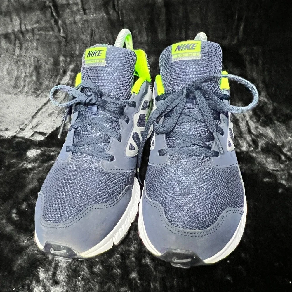 Nike Downshifter 6 684979-403 Boys 7‎ Running Shoes Green Gray Athletic Sneakers